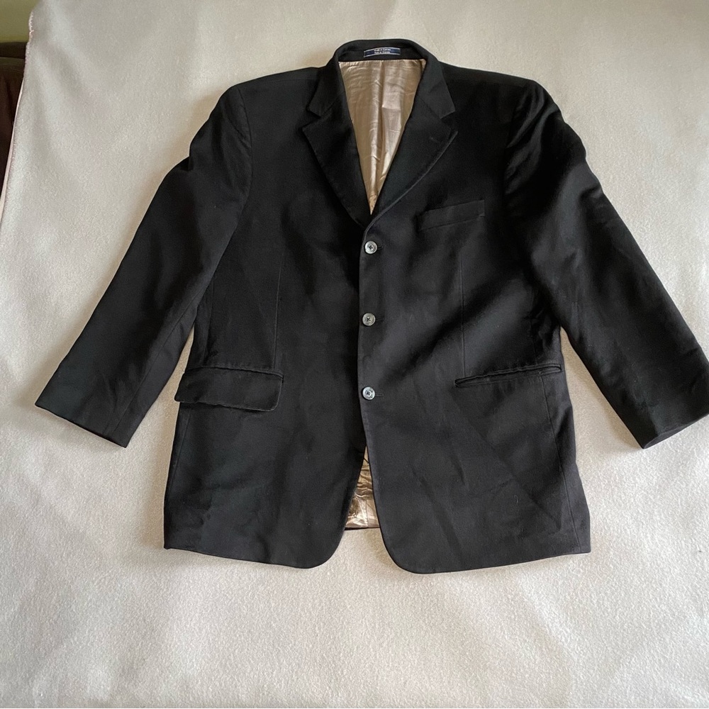 Arnold Brant Loro Piana 100% Cashmere Black Men’s Size 44? Size tag unreadable